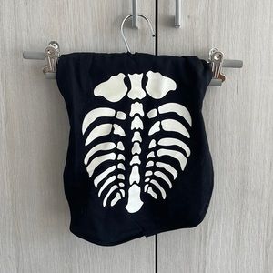 Glow in the dark skeleton dog costume - Size medium
